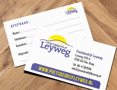 Afspraakkaartjes voor Poetsbedrijf Leyweg