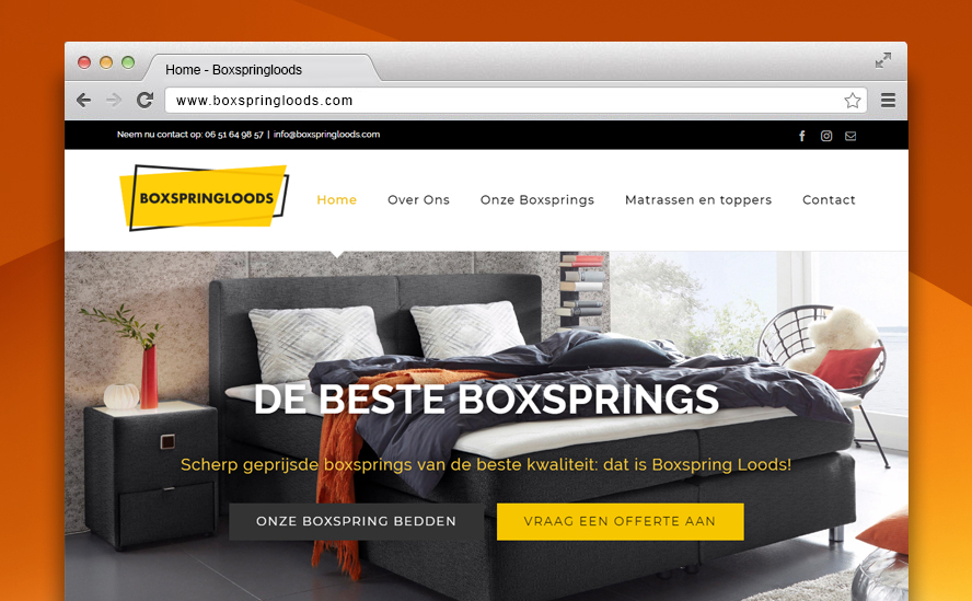 website ontwerp boxspringloods